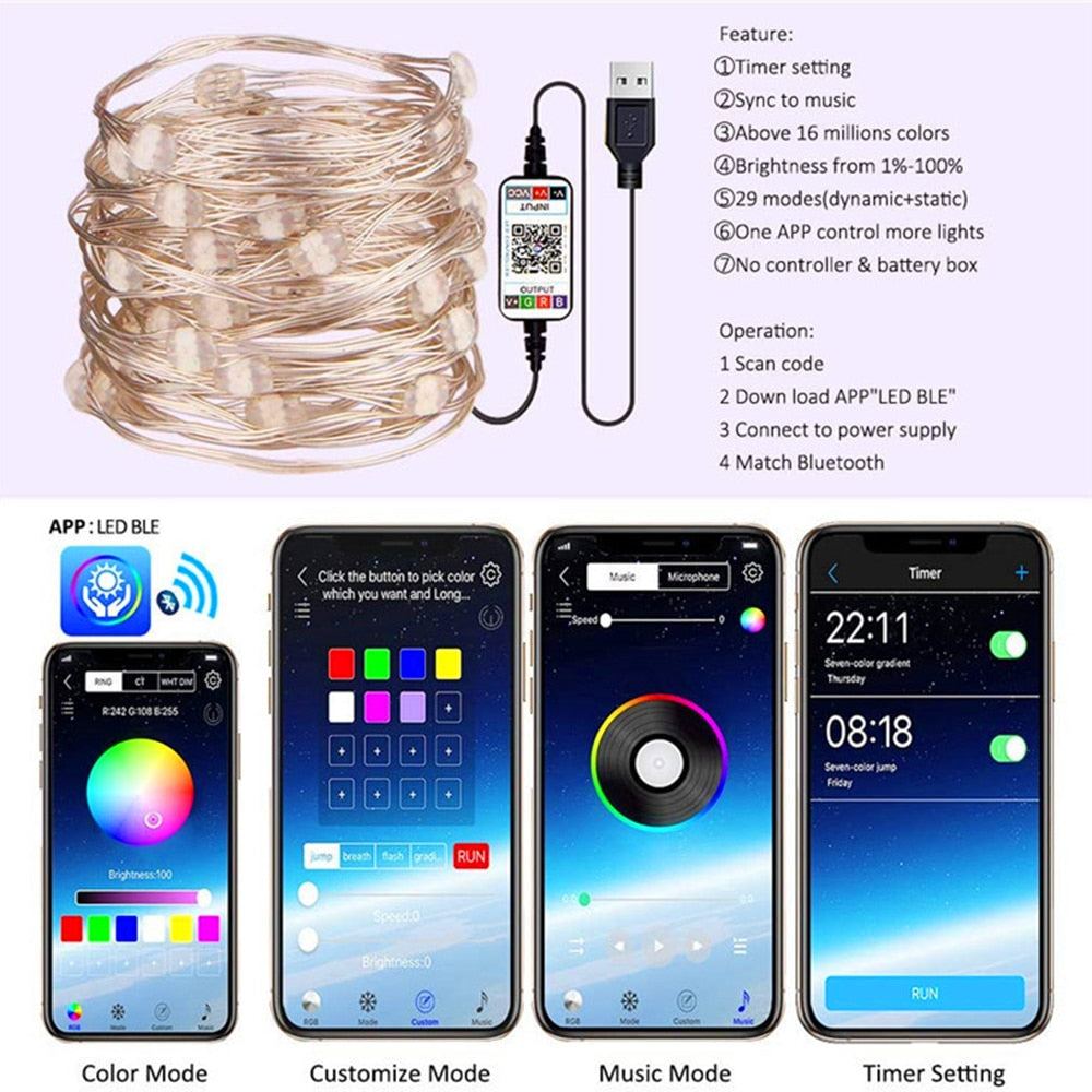 USB Smart Bluetooth LED String Lights: The Future of Holiday Lighting